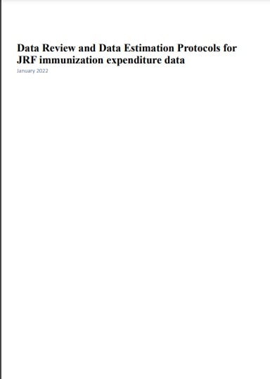 Data Review and Data Estimation Protocols for JRF immunization expenditure data