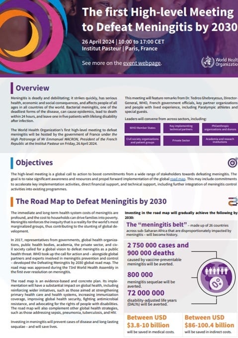 The first High-level Meeting to Defeat Meningitis by 2030 - Programme