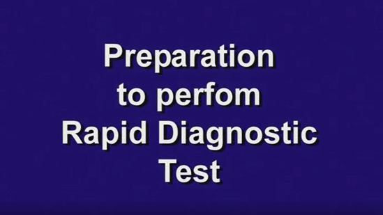 Preparation to do RDT entire section