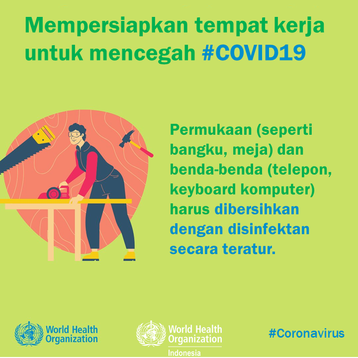 Workplace disinfect surface